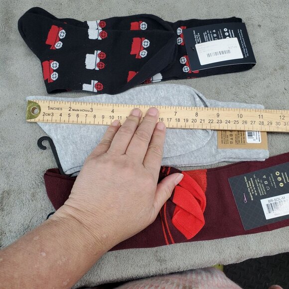 Sock Bundle Three Pack Mens One Size Three Pack of Crew Socks *NWT* - Picture 10 of 12